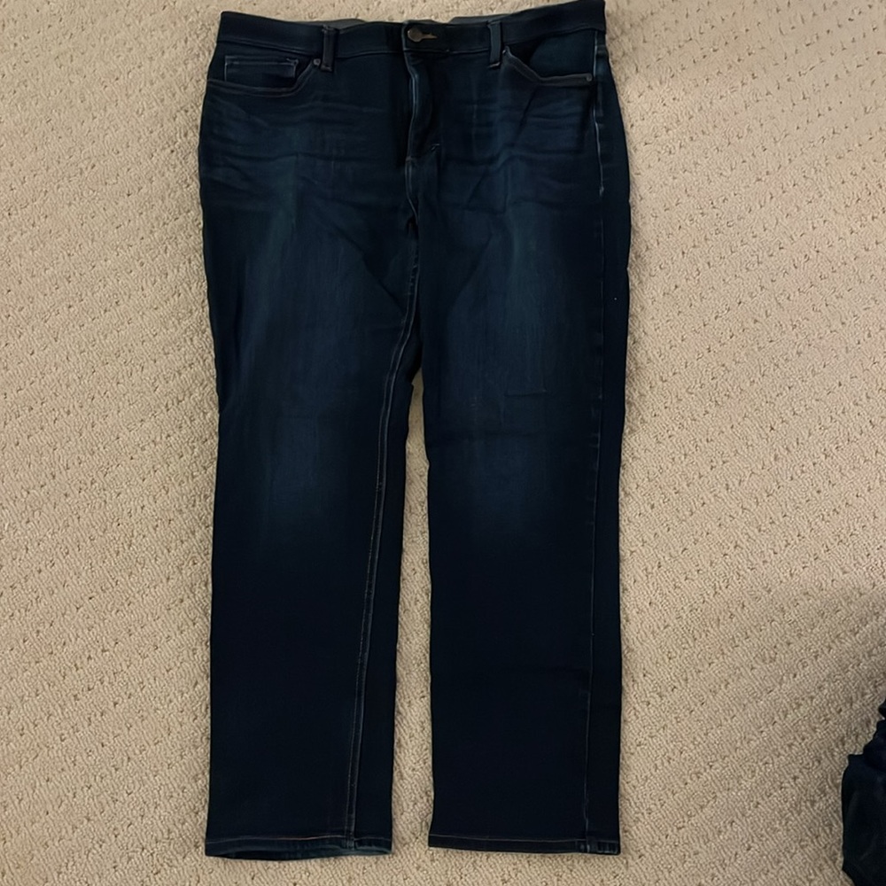 Lee Denim Jeans Straight Leg Mid Rise Slim Fit 18 Medium